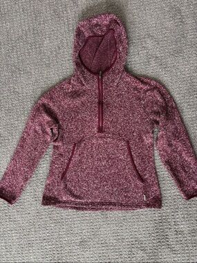 Avalanche Marled Half-Zip Hoodie - Berry